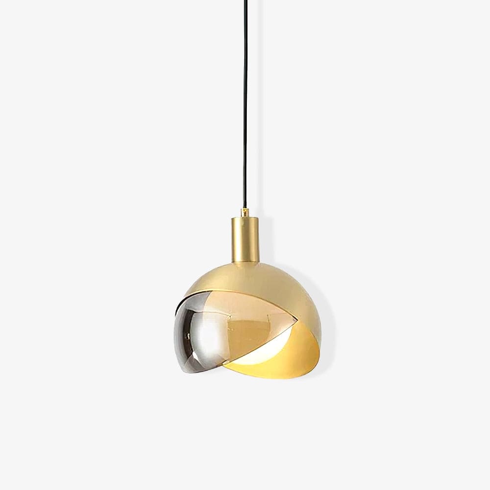 Sleek Single-Light Pendant - Modern Metal & Glass Design