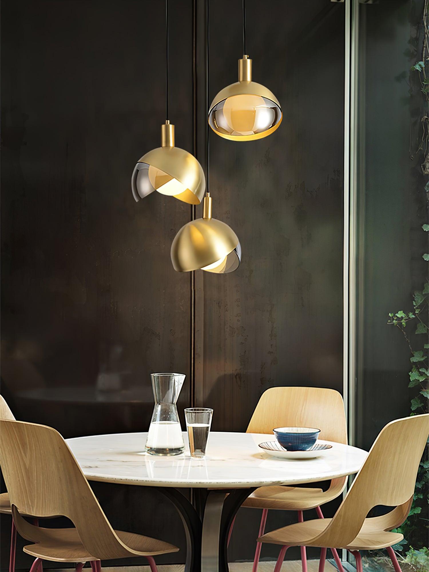 Sleek Single-Light Pendant - Modern Metal & Glass Design