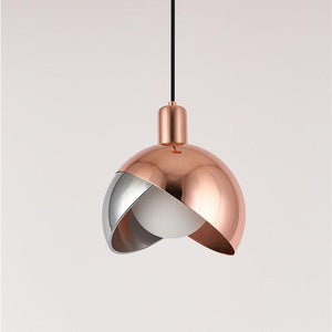 Sleek Single-Light Pendant - Modern Metal & Glass Design