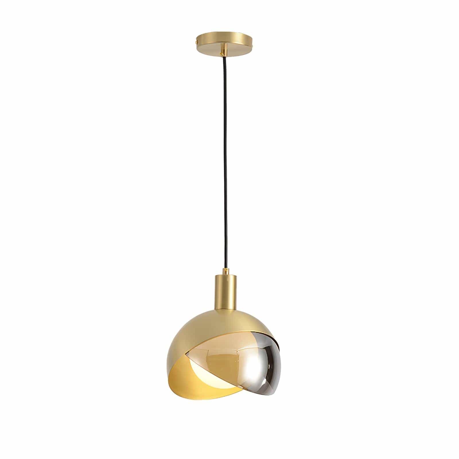 Sleek Single-Light Pendant - Modern Metal & Glass Design