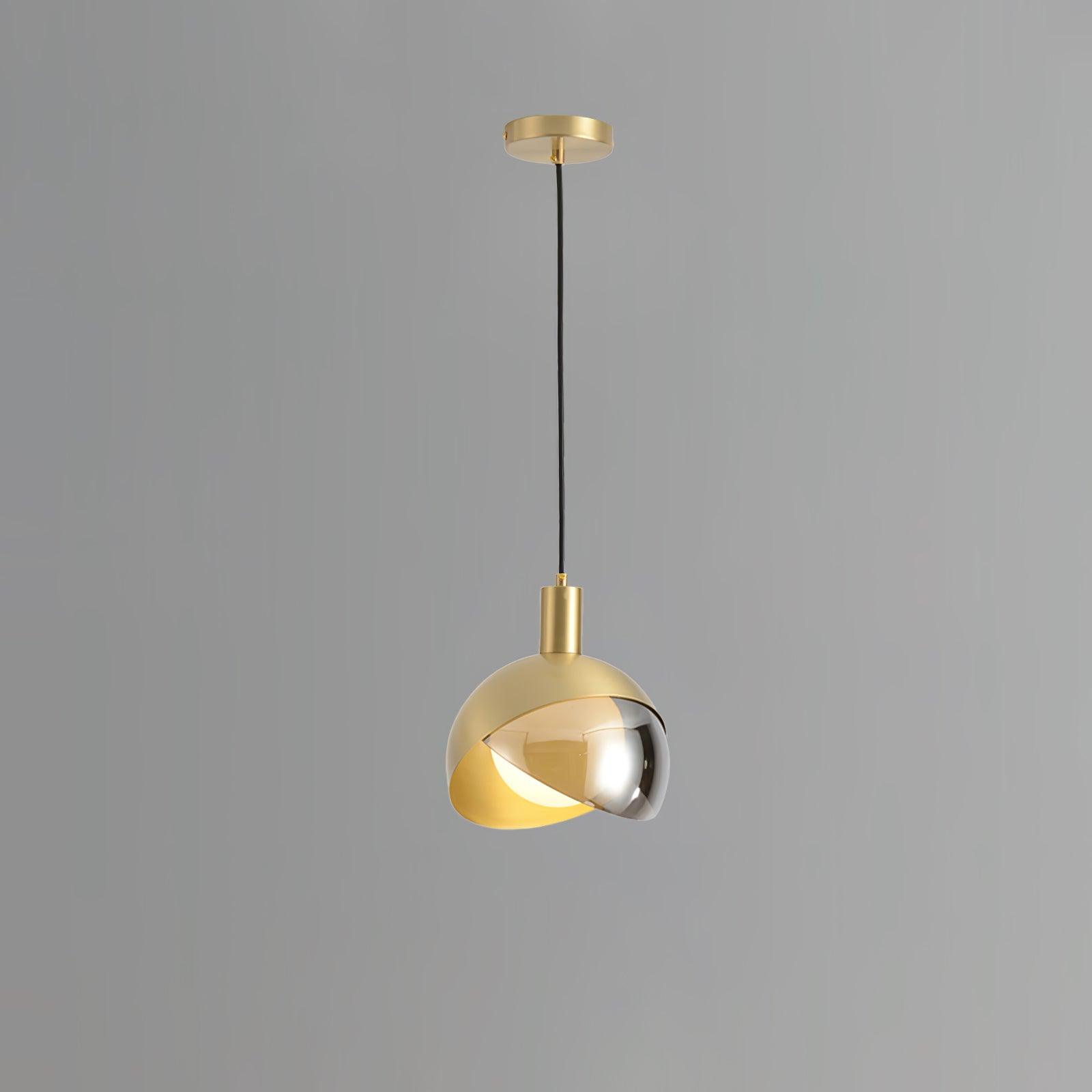 Sleek Single-Light Pendant - Modern Metal & Glass Design