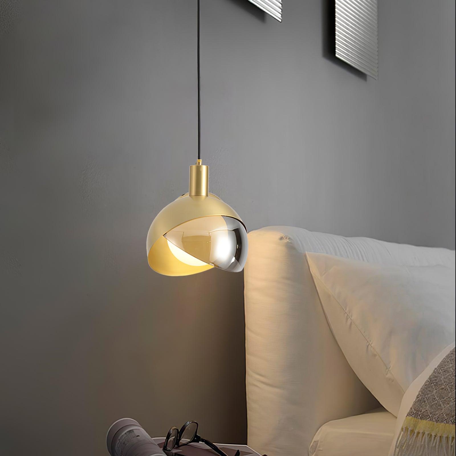 Sleek Single-Light Pendant - Modern Metal & Glass Design