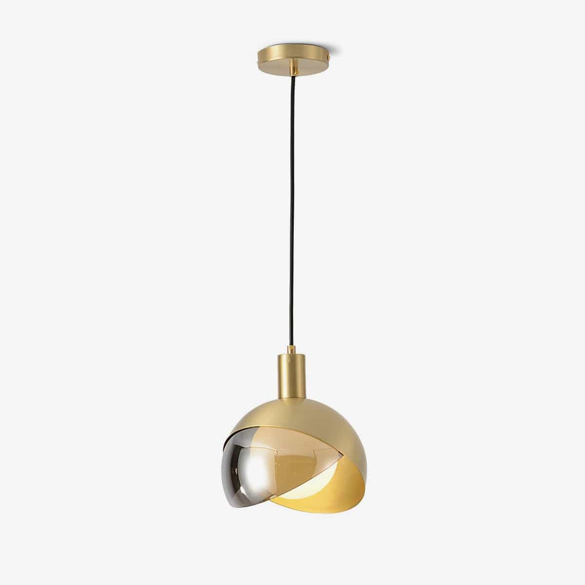 Sleek Single-Light Pendant - Modern Metal & Glass Design