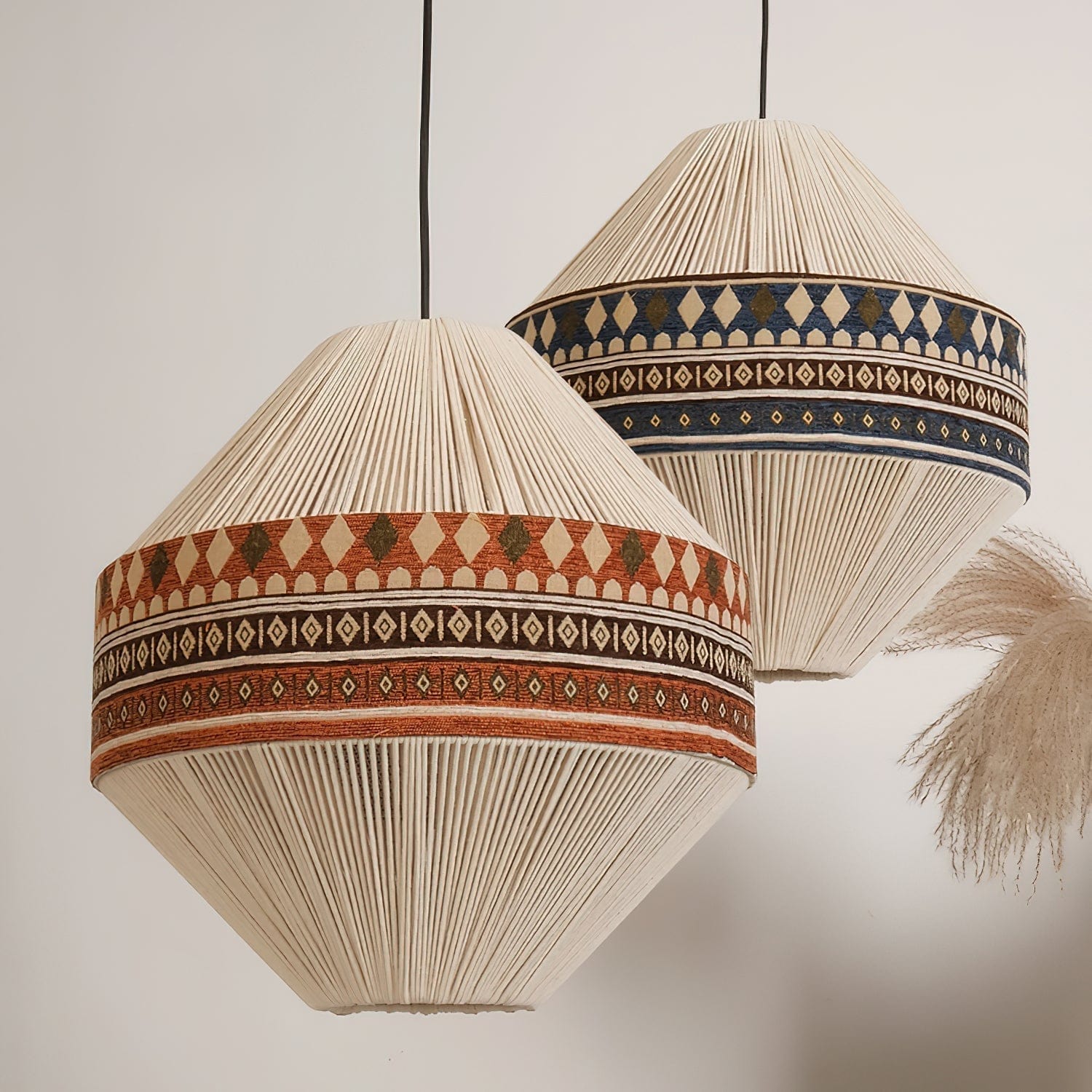 Bohemian Fringe Pendant Lamp - Tribal-Inspired Woven Design with Artisanal Touch