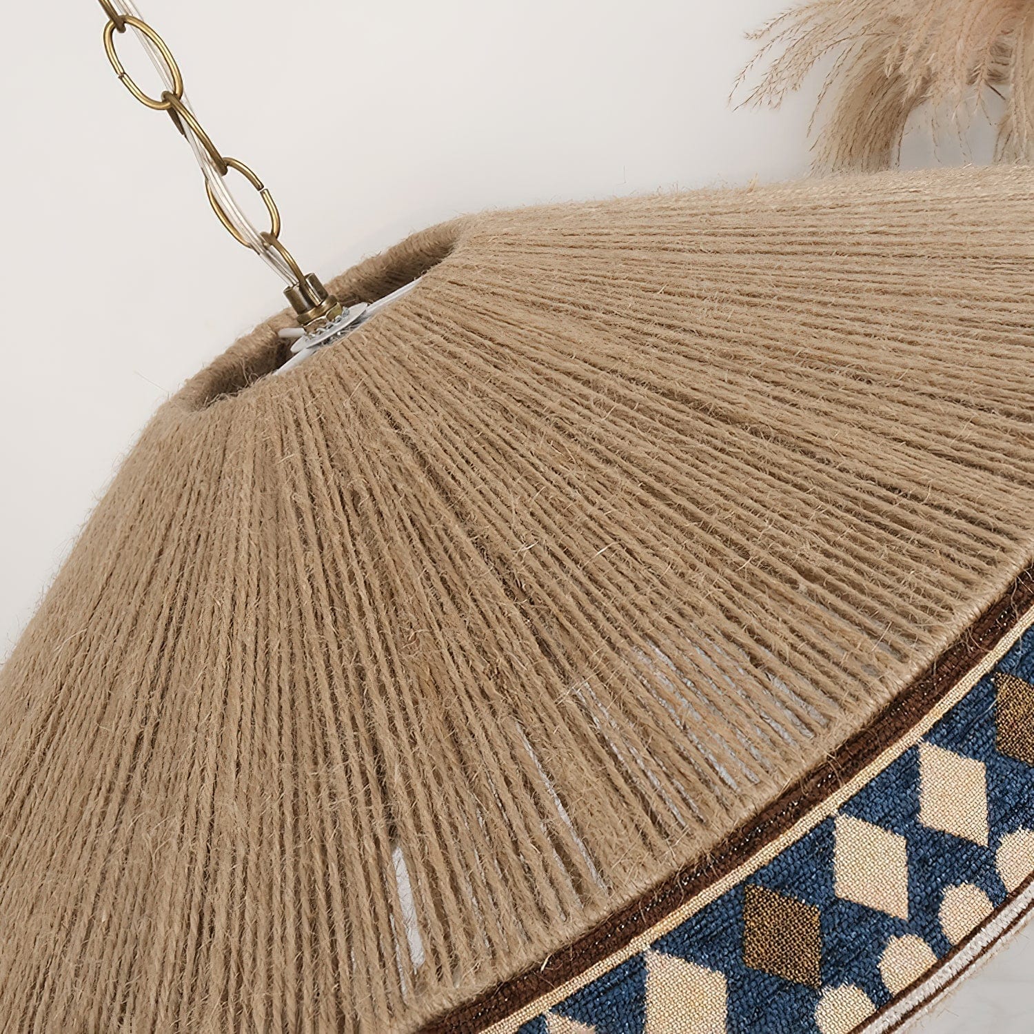 Bohemian Fringe Pendant Lamp - Tribal-Inspired Woven Design with Artisanal Touch