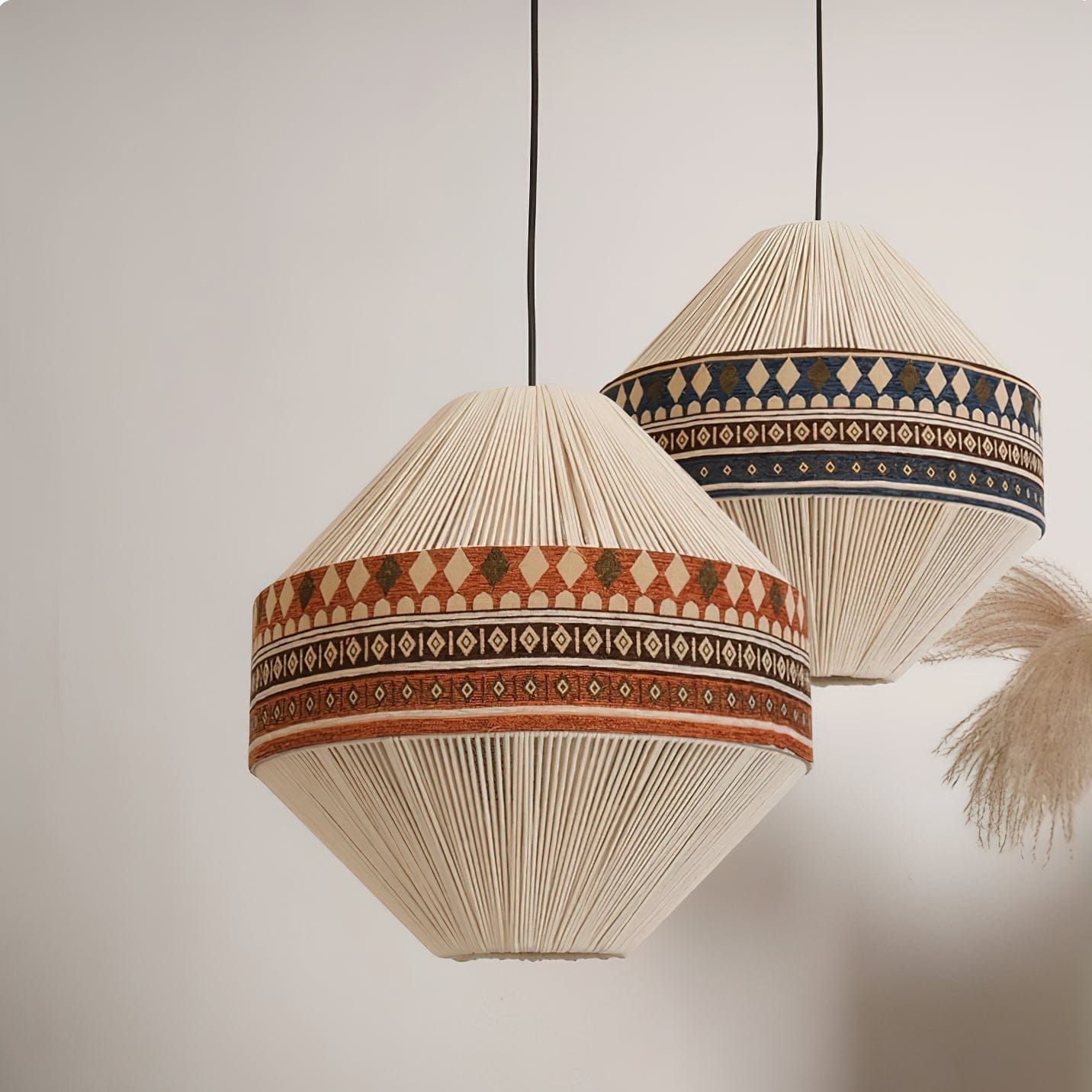 Bohemian Fringe Pendant Lamp - Tribal-Inspired Woven Design with Artisanal Touch