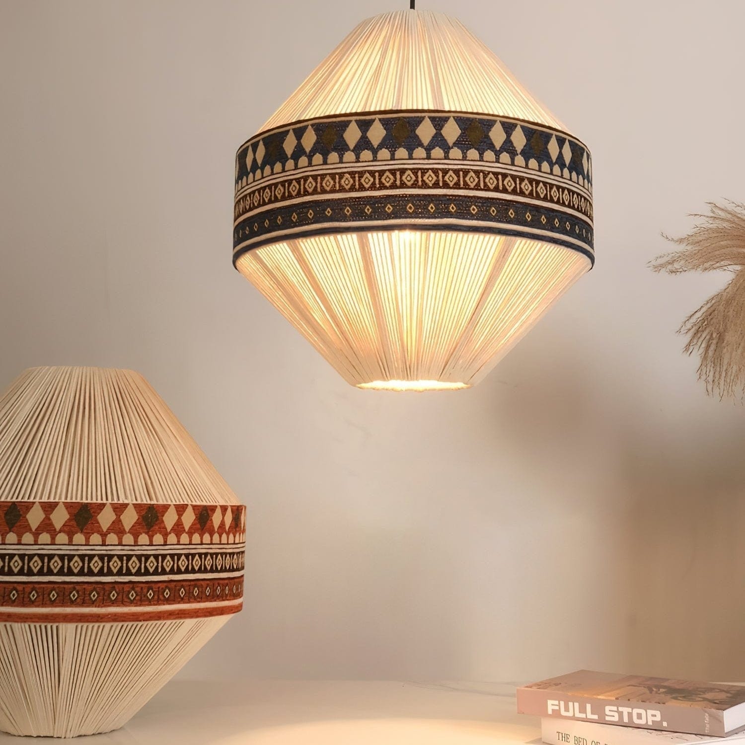 Bohemian Fringe Pendant Lamp - Tribal-Inspired Woven Design with Artisanal Touch