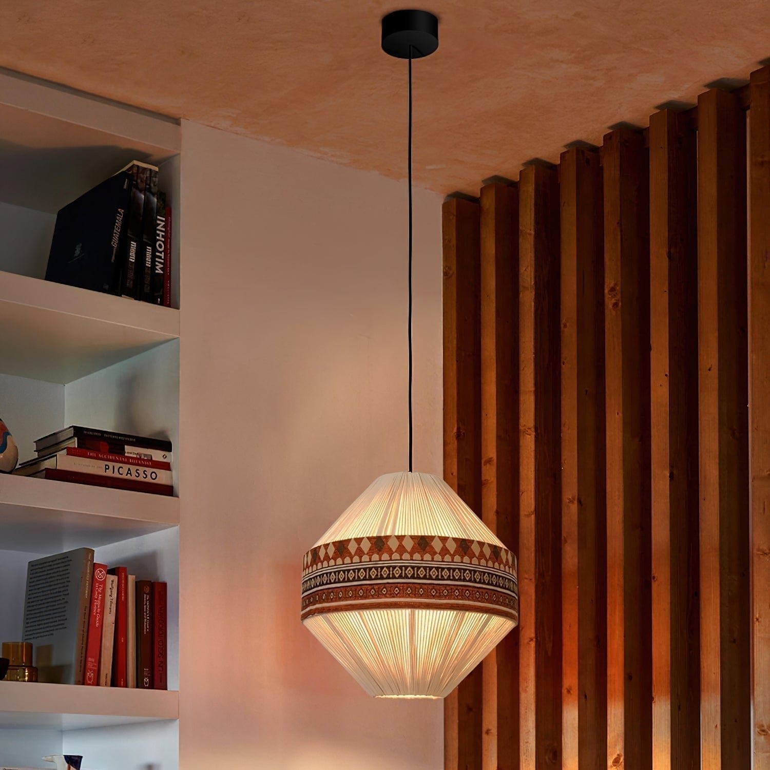 Bohemian Fringe Pendant Lamp - Tribal-Inspired Woven Design with Artisanal Touch