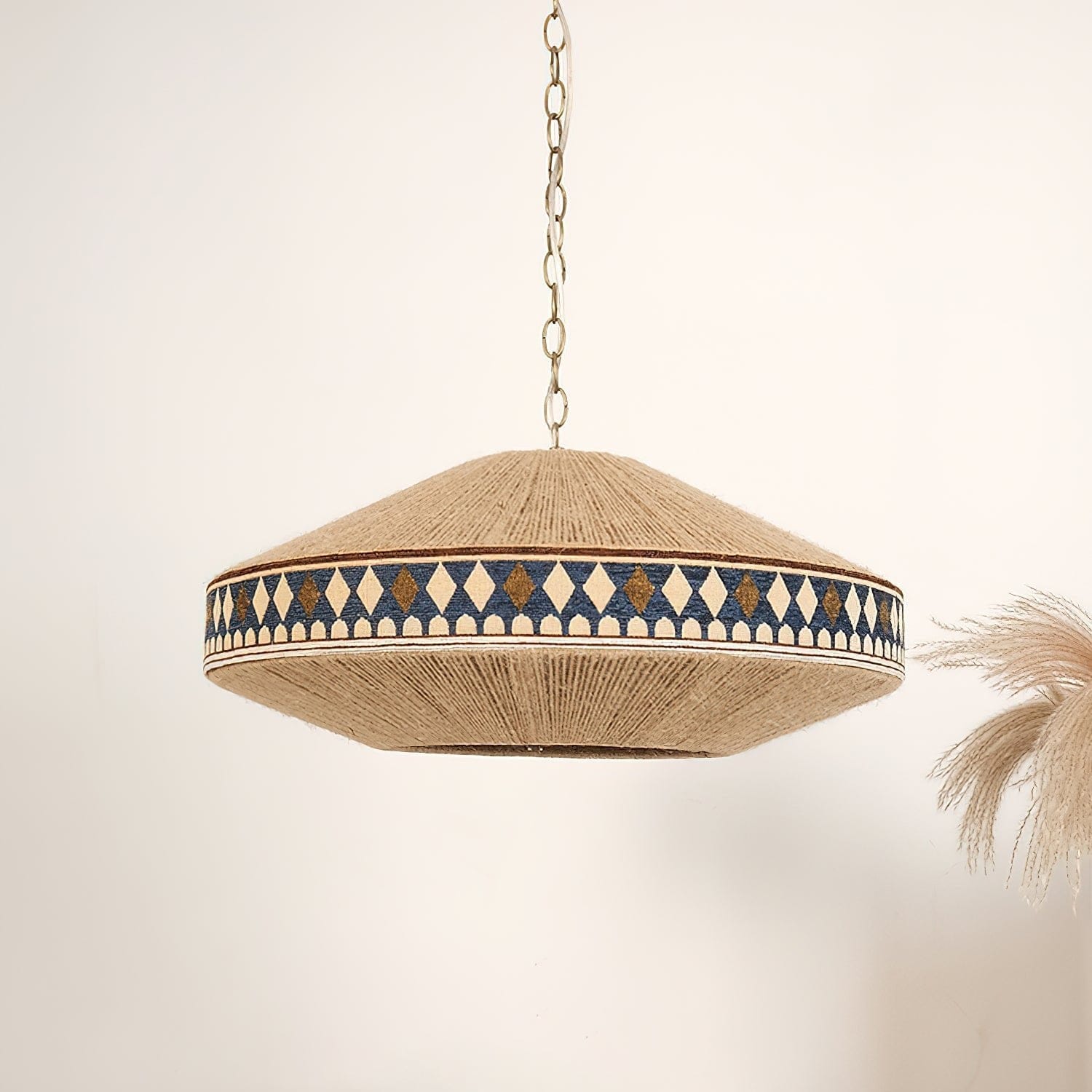 Bohemian Fringe Pendant Lamp - Tribal-Inspired Woven Design with Artisanal Touch