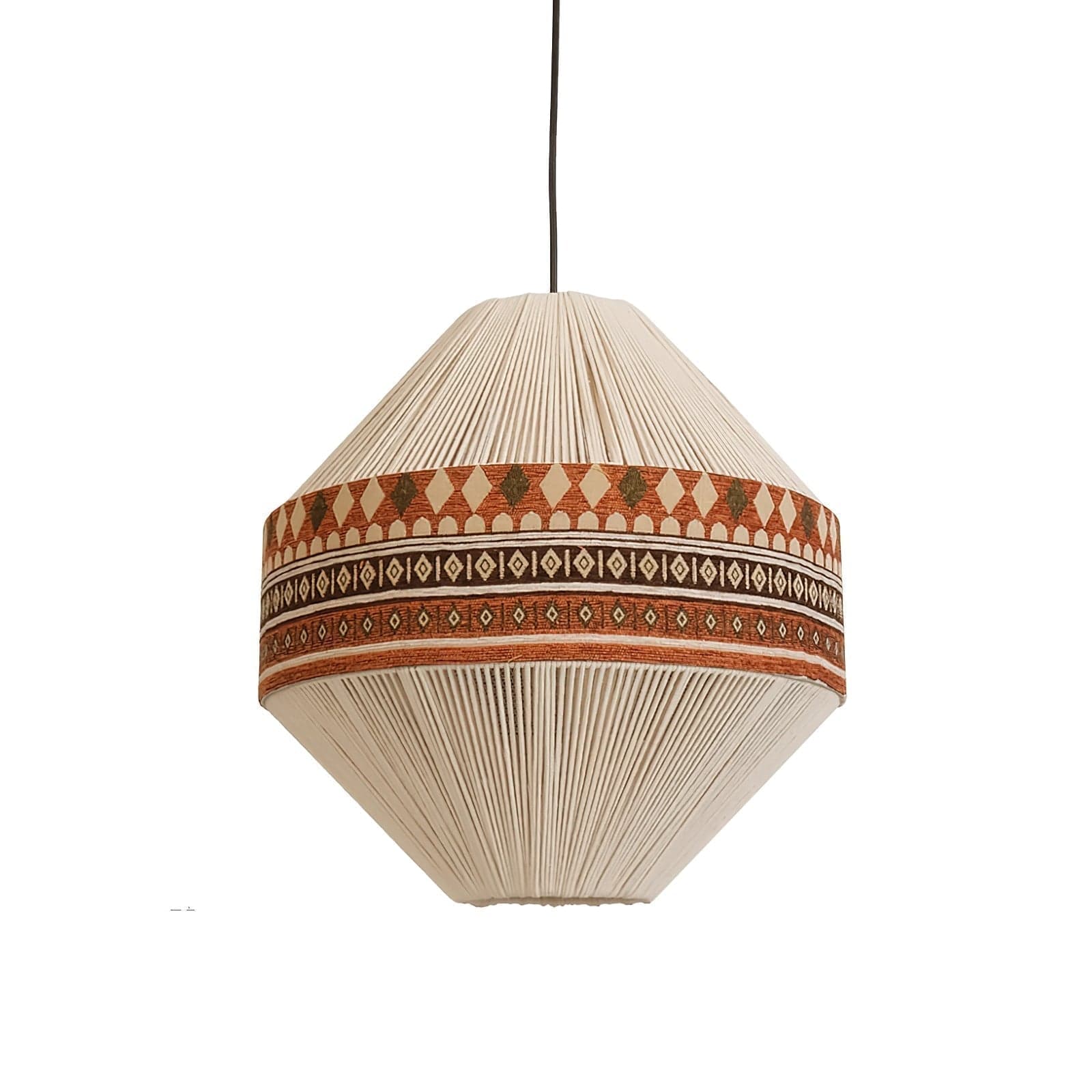 Bohemian Fringe Pendant Lamp - Tribal-Inspired Woven Design with Artisanal Touch