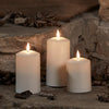 3-Piece Tall Flameless Flickering LED Candles | 6-Hour Timer, Battery Operated