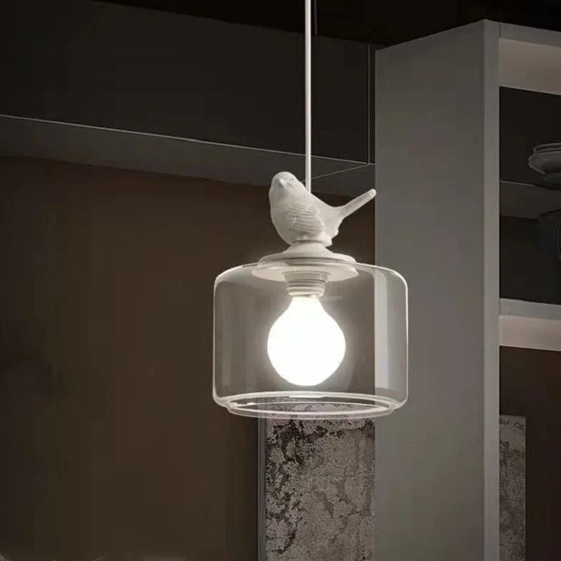 Bird Hanging Lamp - Whimsical Elegance with Warm LED Lighting