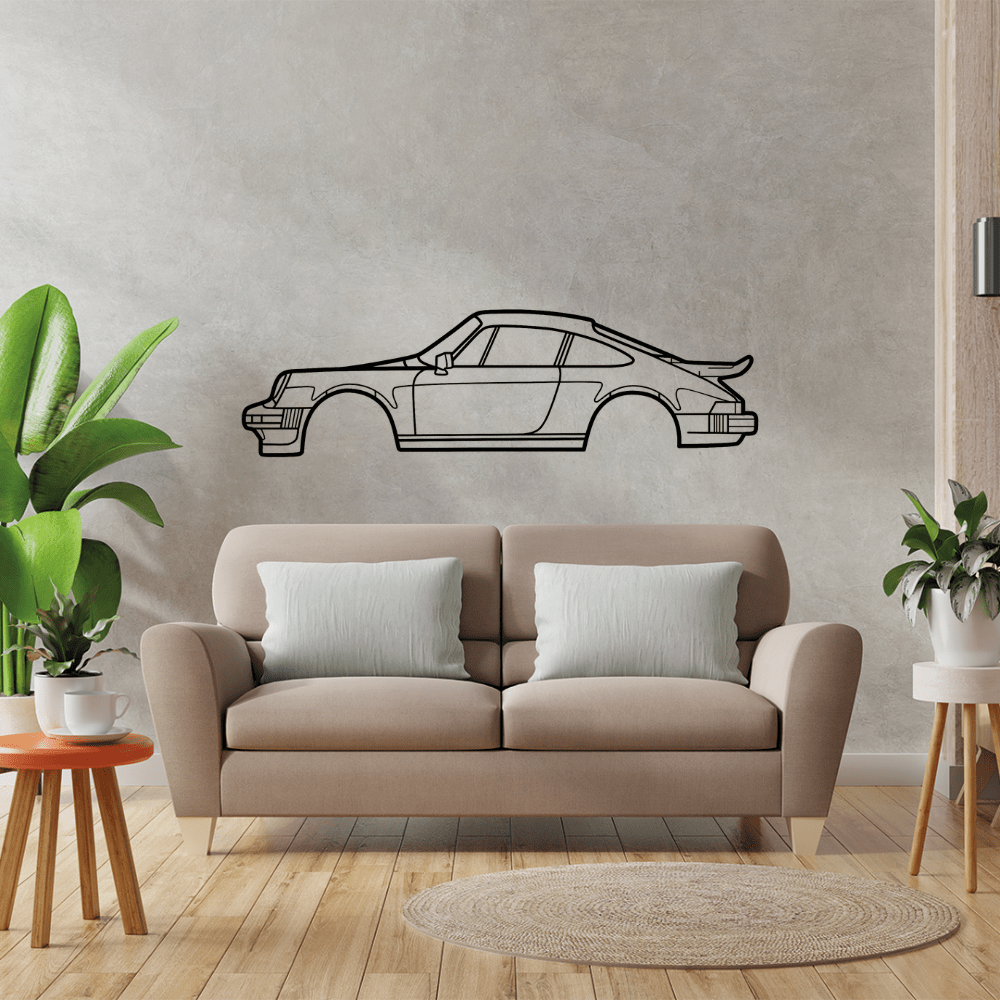 911 Turbo Model 930 Metal Wall Art | Classic Car Wall Decor