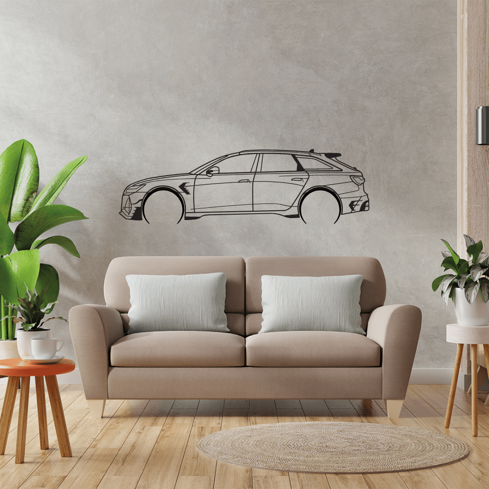 2021 RS6 ABT Metal Wall Art | High-Performance Car Wall Decor