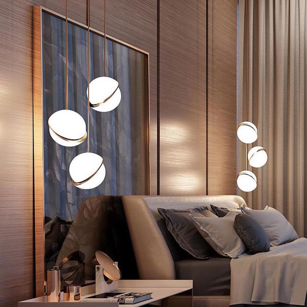 Crescent Pendant Lamp - Minimalist LED Lighting with Celestial Elegance