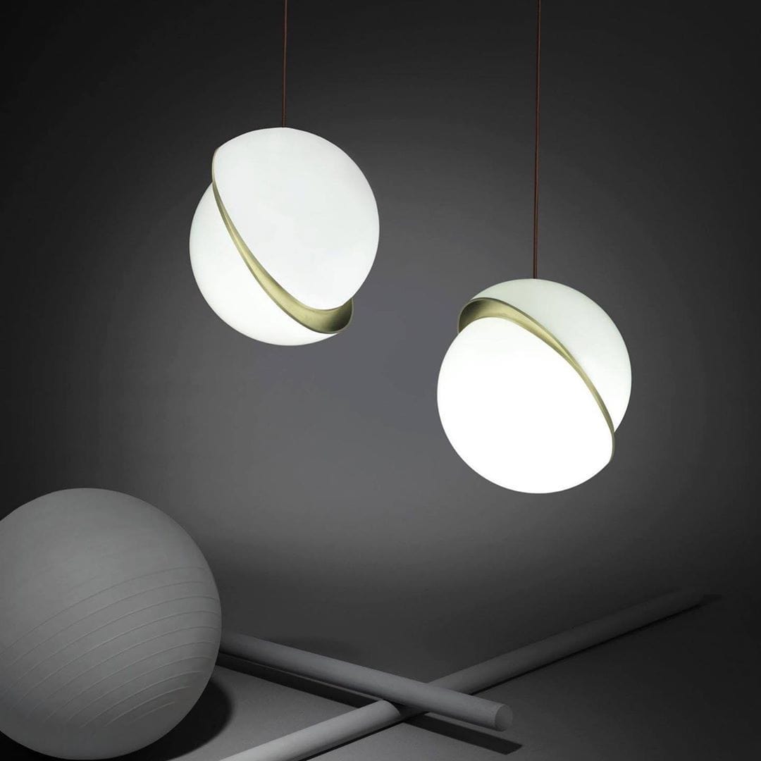 Crescent Pendant Lamp - Minimalist LED Lighting with Celestial Elegance