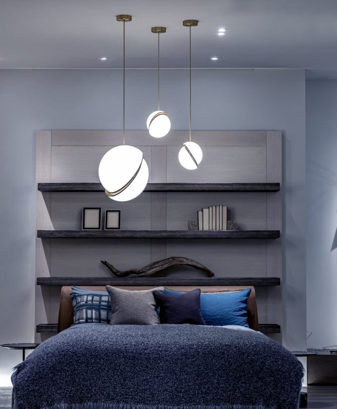 Crescent Pendant Lamp - Minimalist LED Lighting with Celestial Elegance