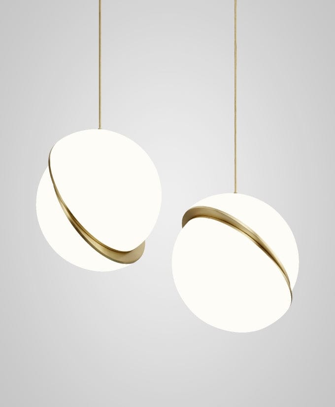 Crescent Pendant Lamp - Minimalist LED Lighting with Celestial Elegance