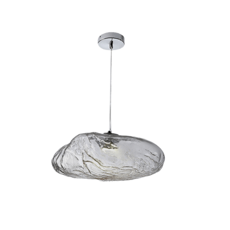 Minimalist Blown Glass Bubble Pendant Light - Modern Cloud-Like Chandelier