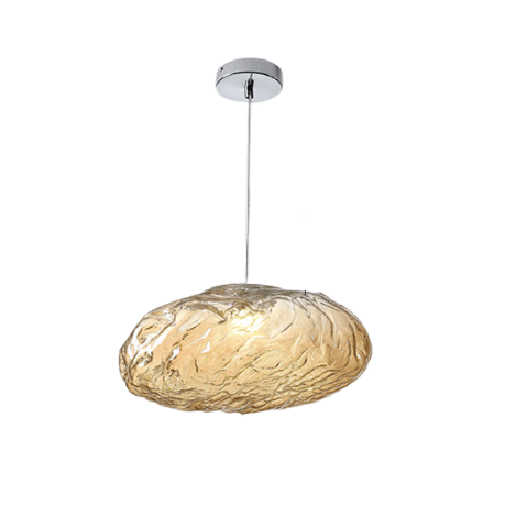 Minimalist Blown Glass Bubble Pendant Light - Modern Cloud-Like Chandelier