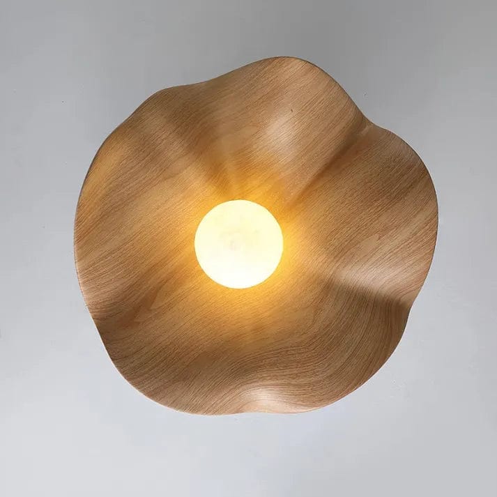 LotusGlow Wooden Ceiling Light – Nordic Elegance Meets Organic Design