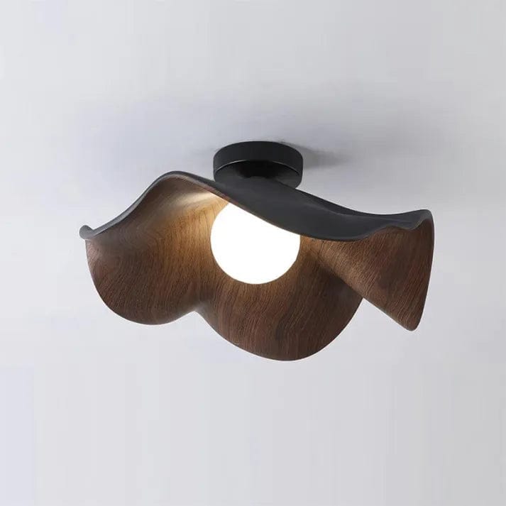 LotusGlow Wooden Ceiling Light – Nordic Elegance Meets Organic Design