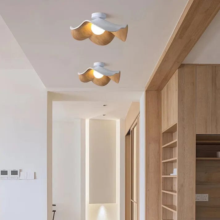 LotusGlow Wooden Ceiling Light – Nordic Elegance Meets Organic Design