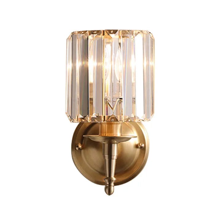 Vintage Luxury Crystal Wall Light – Elegant Brass & Crystal Fixture