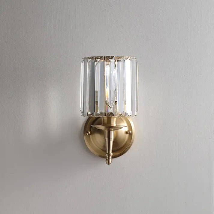 Vintage Luxury Crystal Wall Light – Elegant Brass & Crystal Fixture