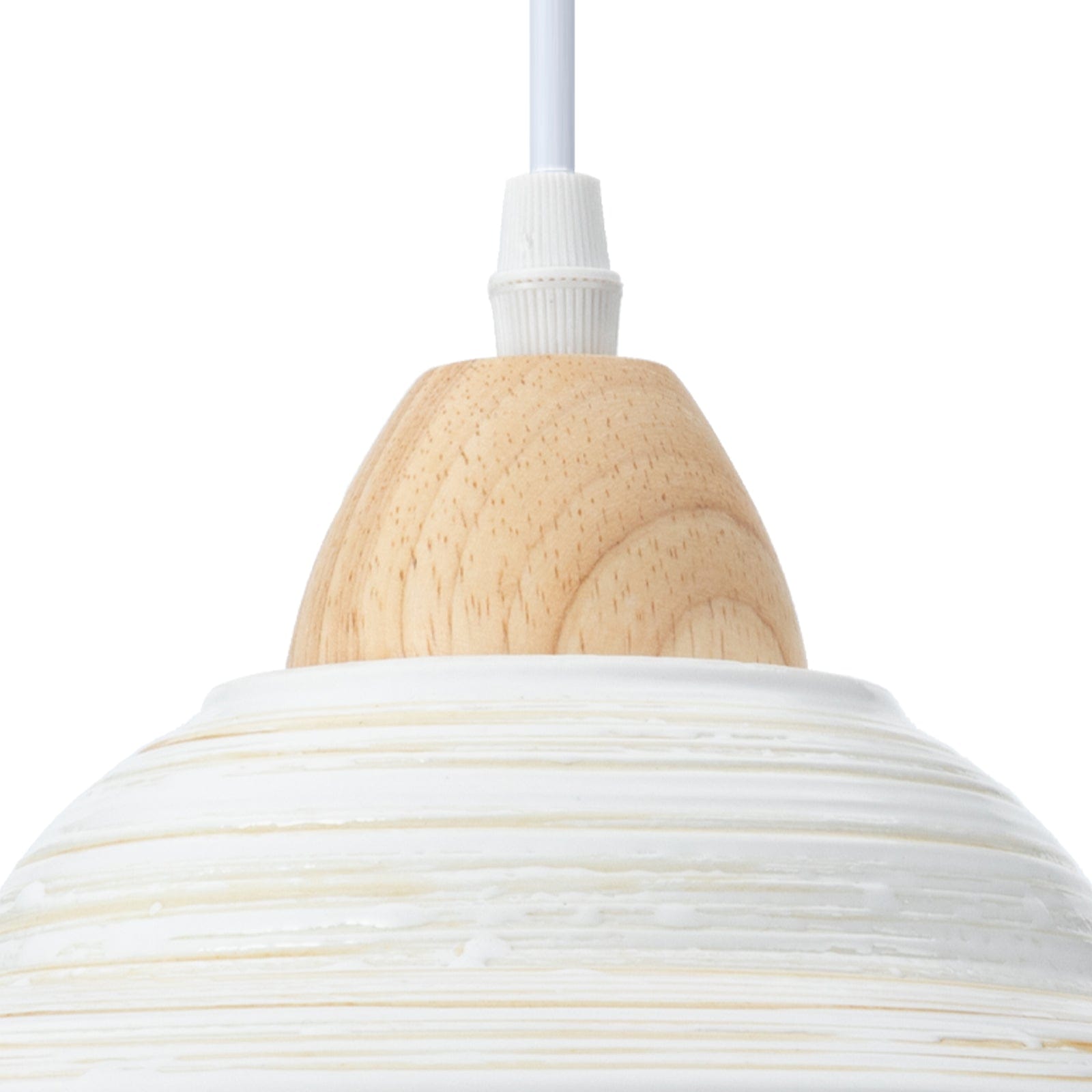 Retro Hat Ceramic Pendant Light - Vintage White Shade