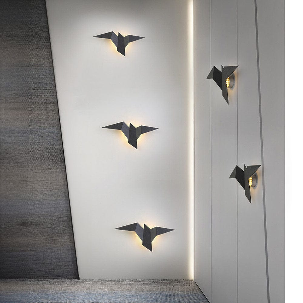 Creative Iron Bird Shape Wall Light – Whimsical LED Fixture