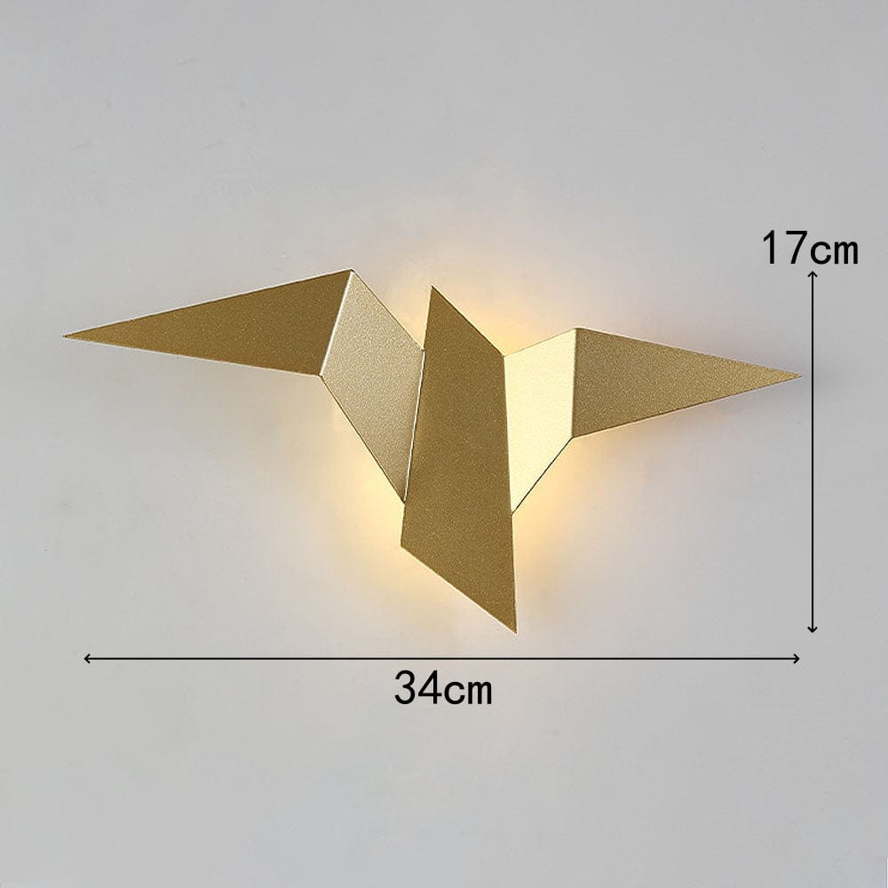 Creative Iron Bird Shape Wall Light – Whimsical LED Fixture