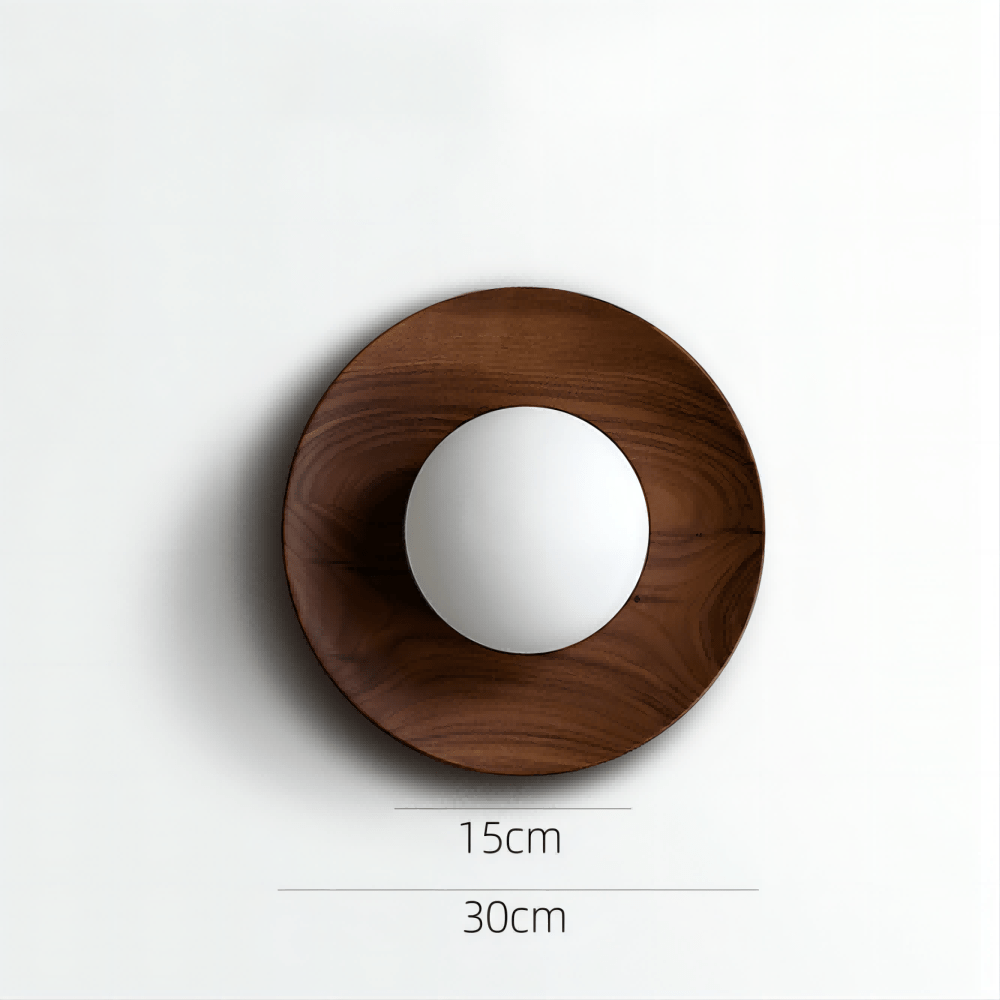 Natural Wood & White Minimalist Wall Light – Modern Charm