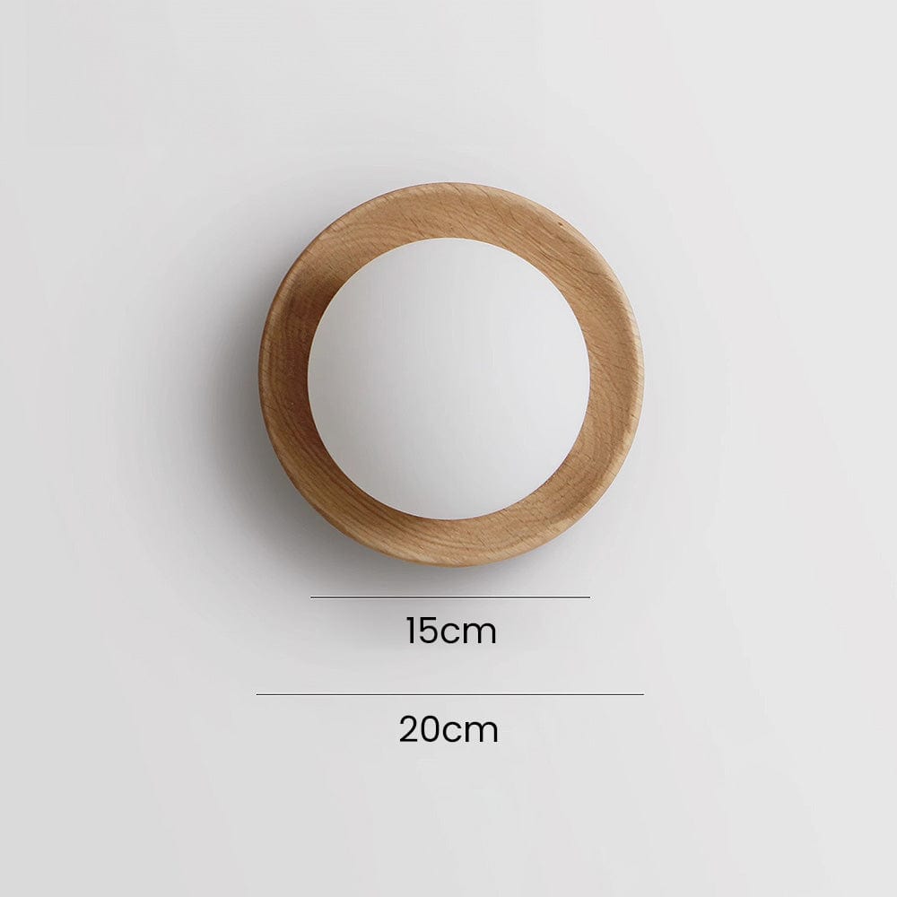 Natural Wood & White Minimalist Wall Light – Modern Charm