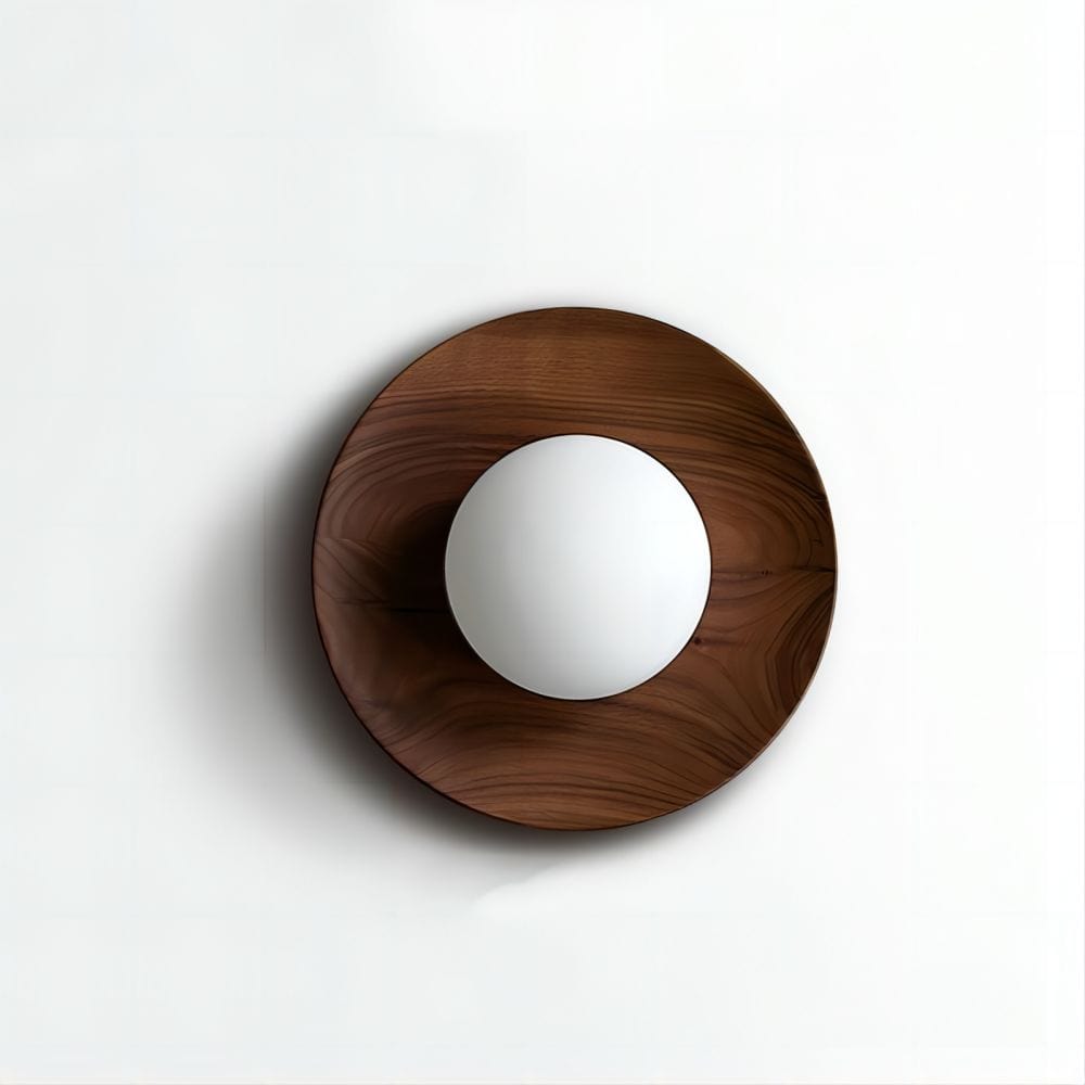 Natural Wood & White Minimalist Wall Light – Modern Charm