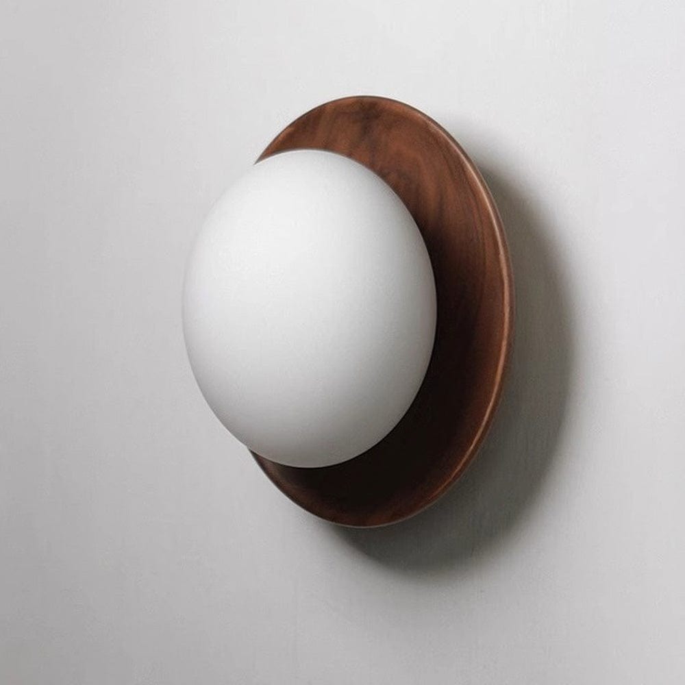 Natural Wood & White Minimalist Wall Light – Modern Charm