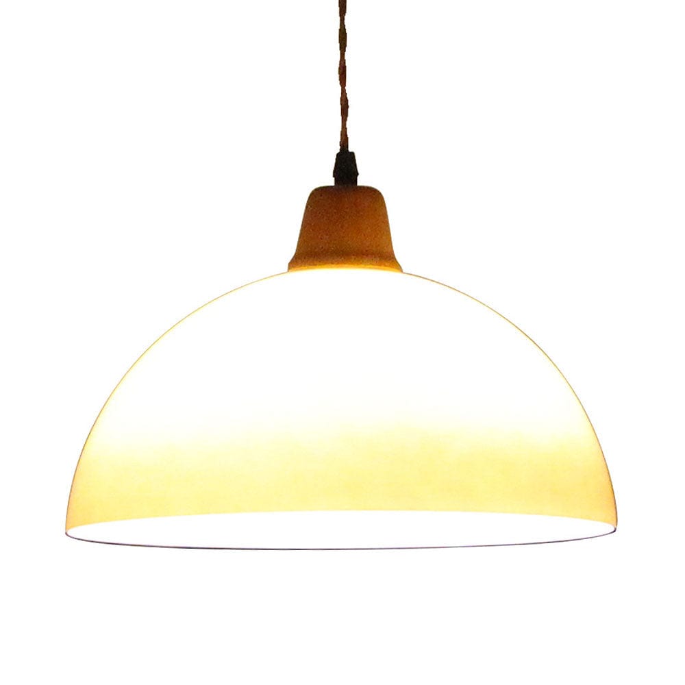 Retro Amber Glass Farmhouse Pendant Light - Vintage Elegance