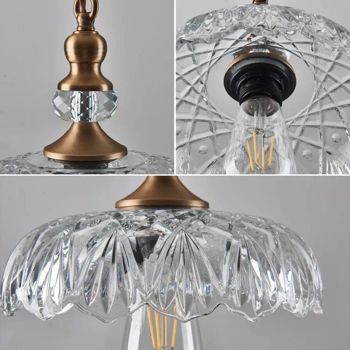 Mid-Century Mini Kitchen Island Glass Pendant Light - Retro Elegance