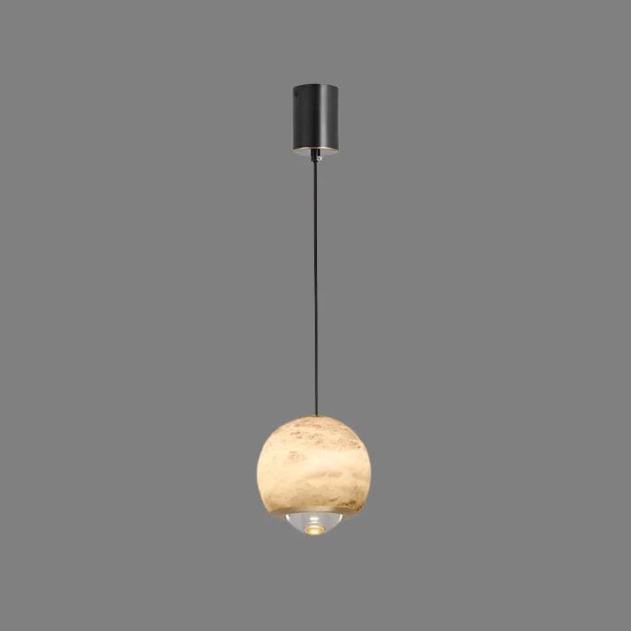 Nordic Marble Alabaster Globe Pendant Lamp - Luxurious Modern Design with Three-Color LED