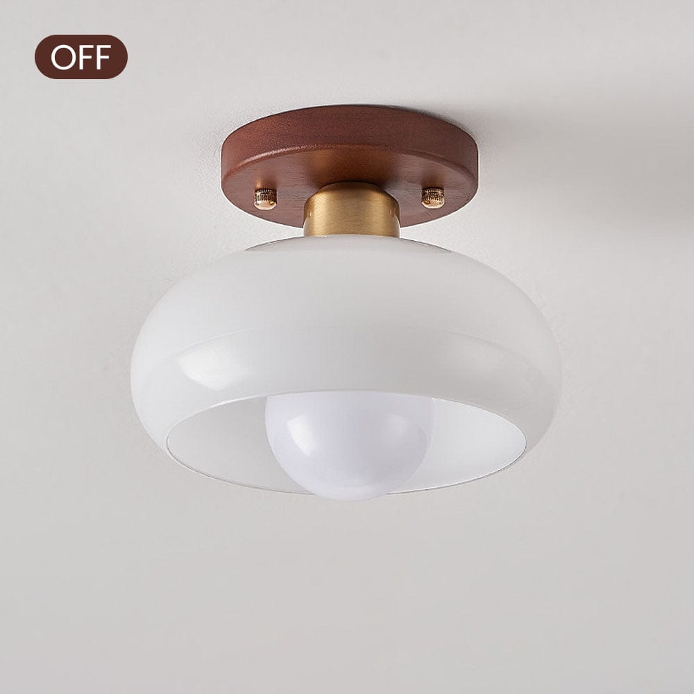 White Vintage Ceiling Lamp – Elegant Lighting for Small Spaces