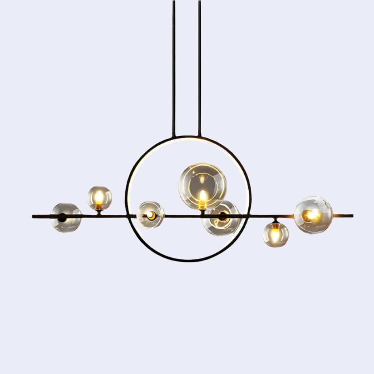 ELARA Ring Light with Glass Balls - Modern LED Pendant Light