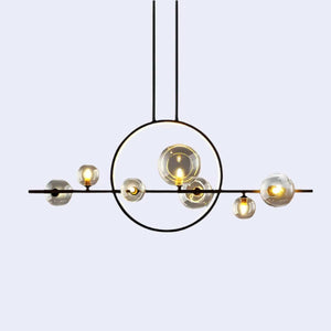 ELARA Ring Light with Glass Balls - Modern LED Pendant Light