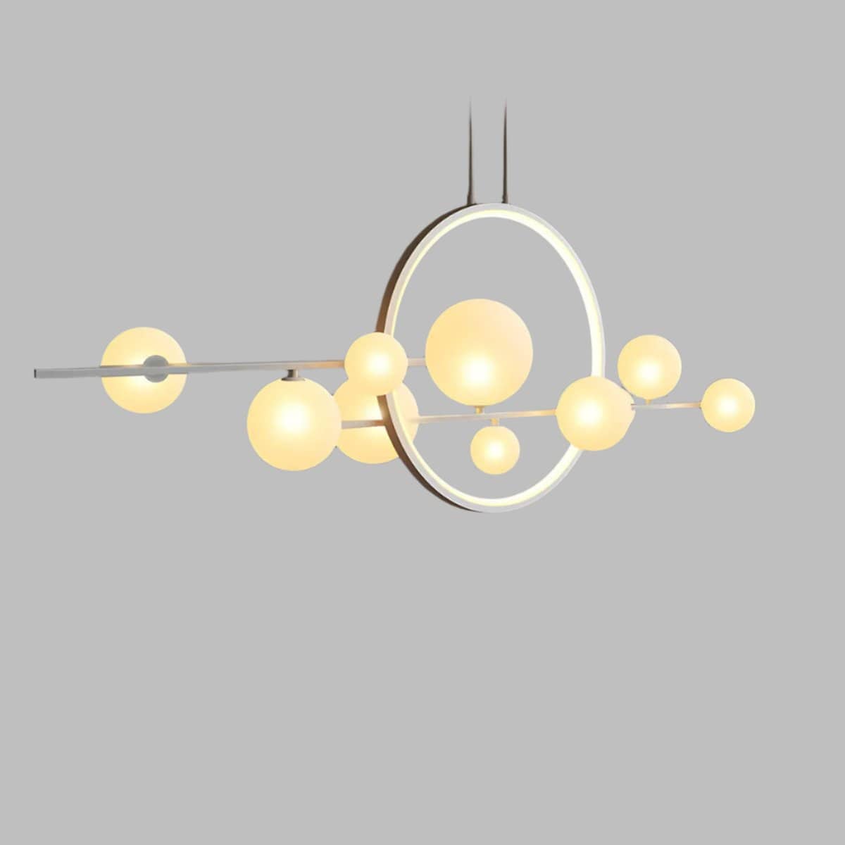 ELARA Ring Light with Glass Balls - Modern LED Pendant Light