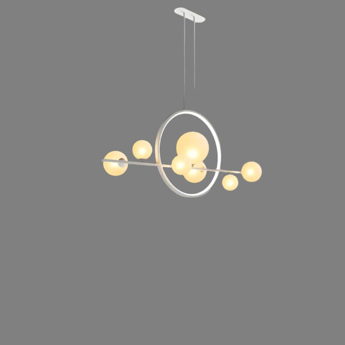 ELARA Ring Light with Glass Balls - Modern LED Pendant Light