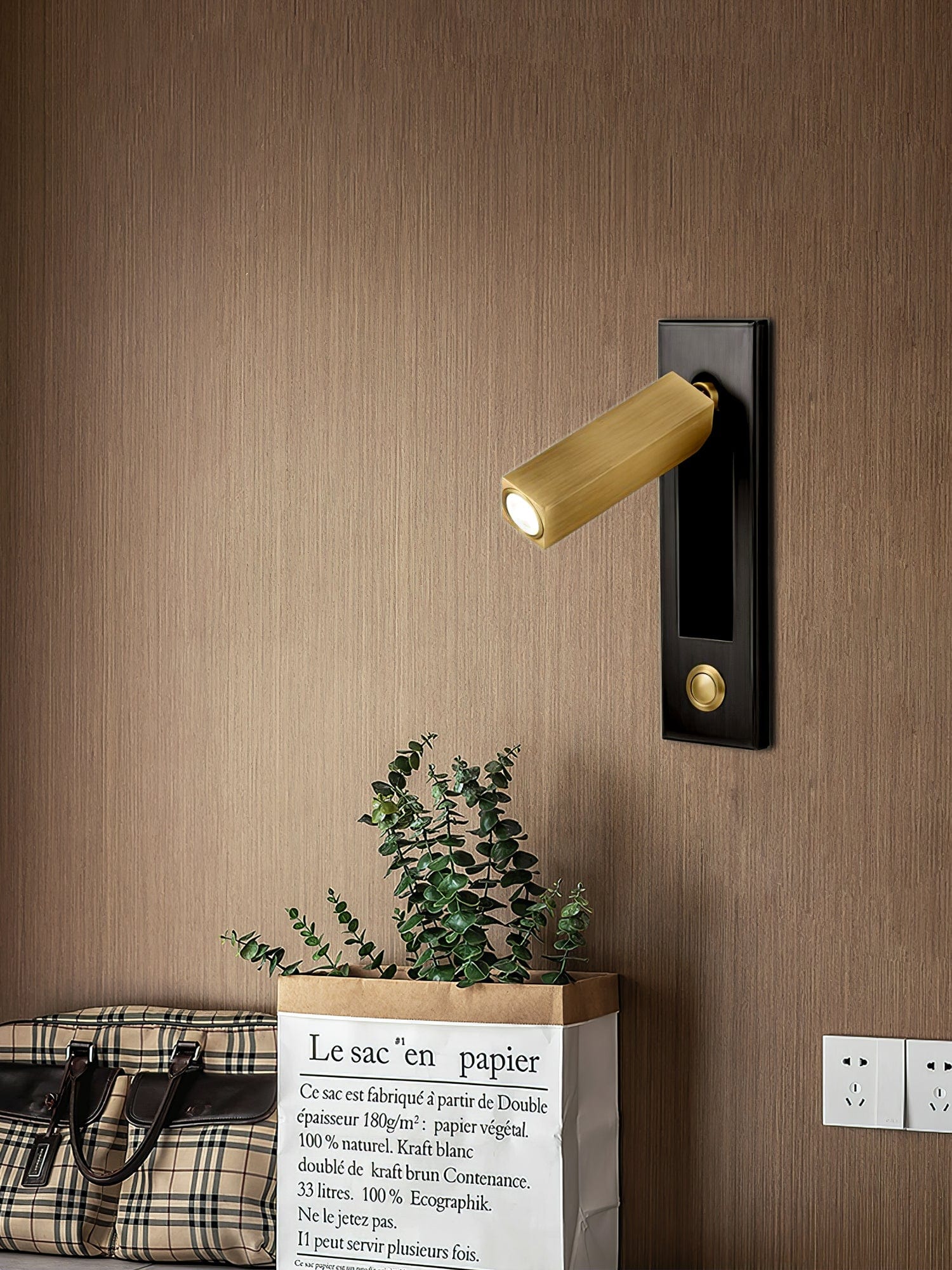 Modern Embedded Bedside Table Sconce with Adjustable Lighting