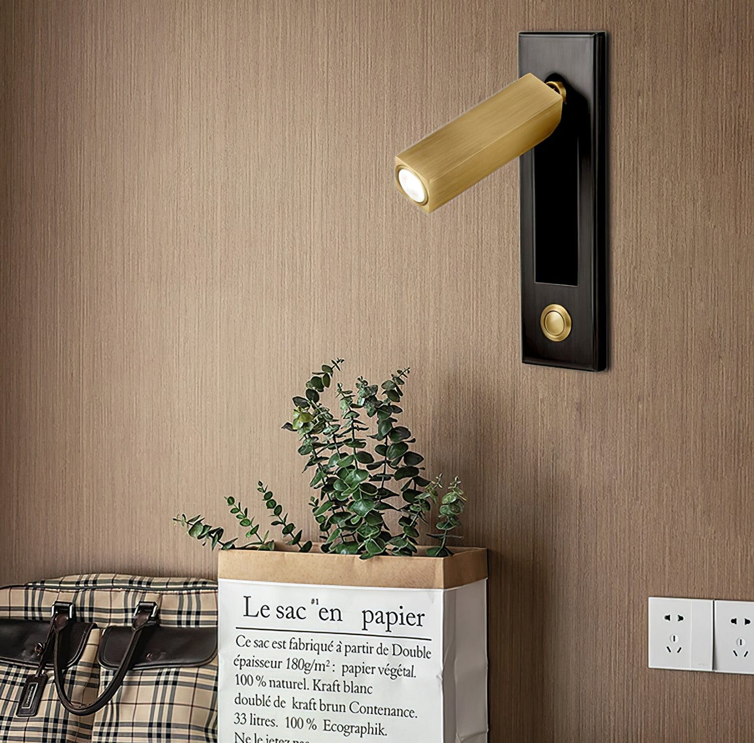 Modern Embedded Bedside Table Sconce with Adjustable Lighting