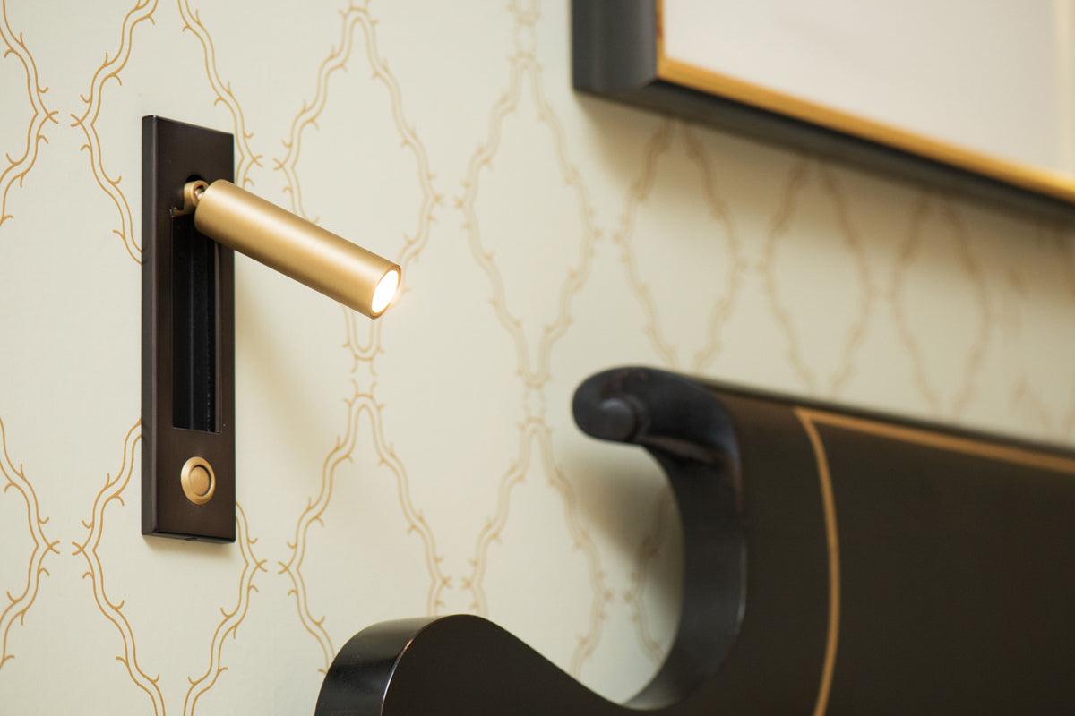 Modern Embedded Bedside Table Sconce with Adjustable Lighting