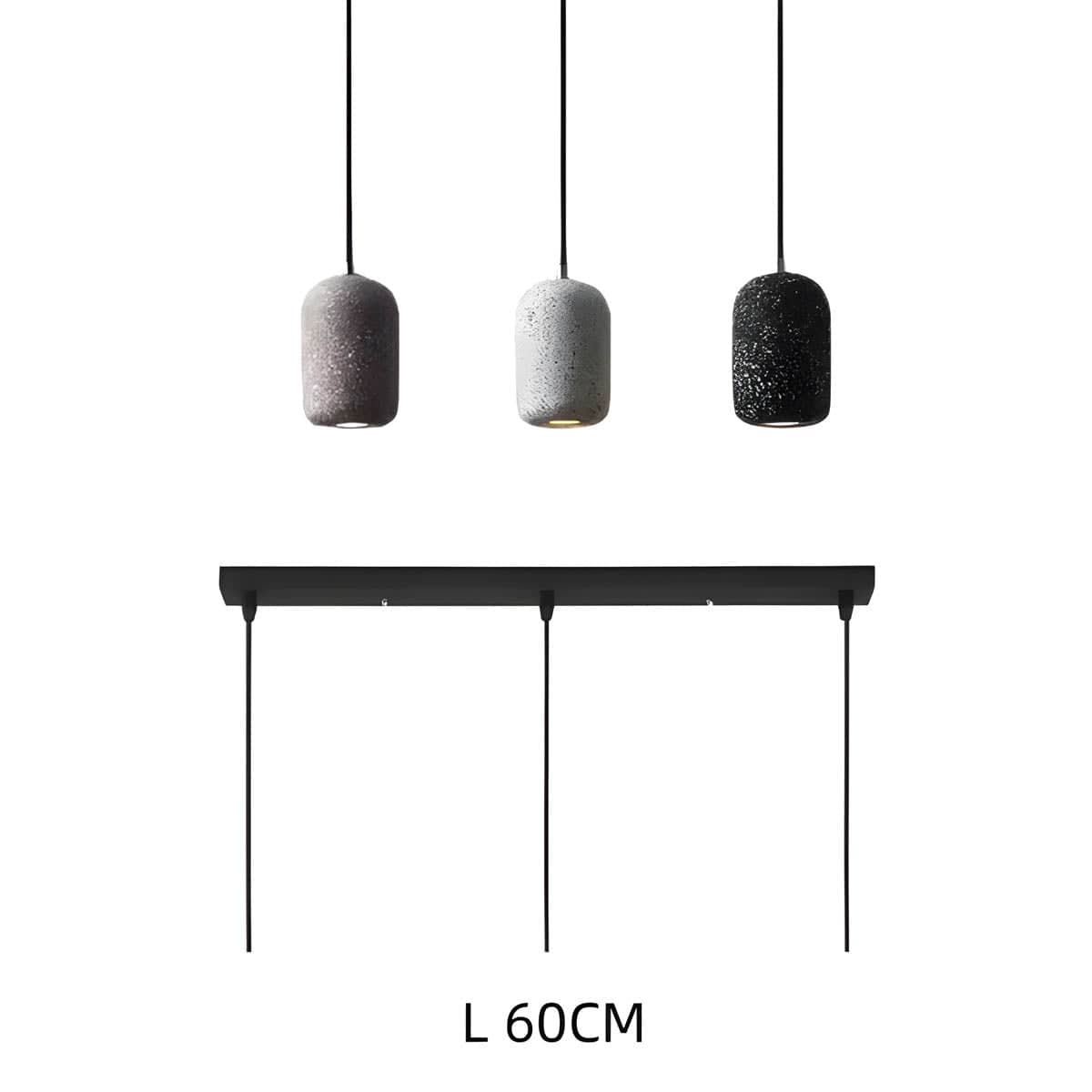 Ferro Industrial Pendant Light - Bold Cement & Glass Design