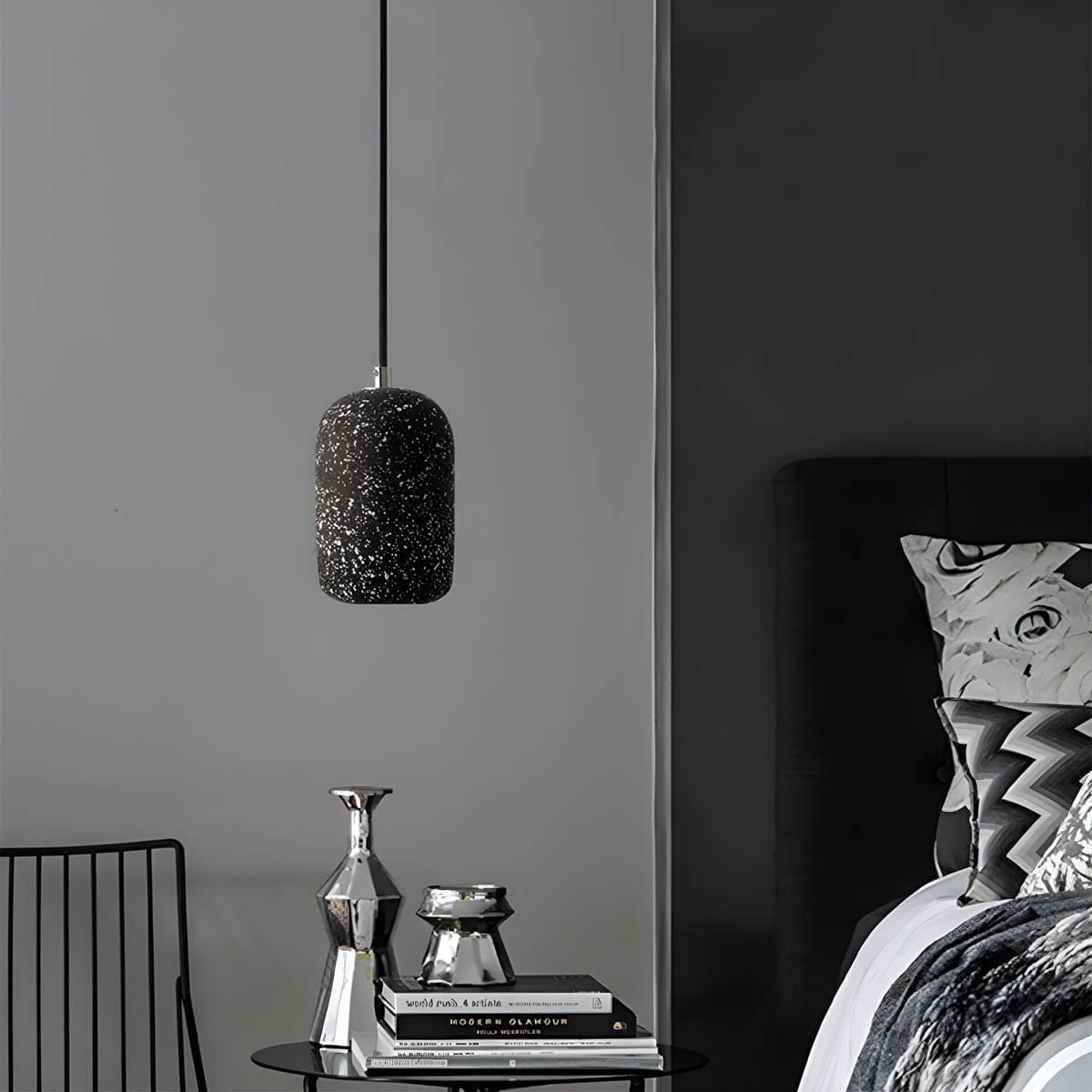 Ferro Industrial Pendant Light - Bold Cement & Glass Design