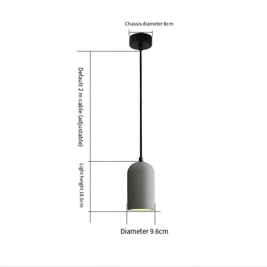 FORGI Concrete Pendant Light - Modern Industrial Lighting Fixture